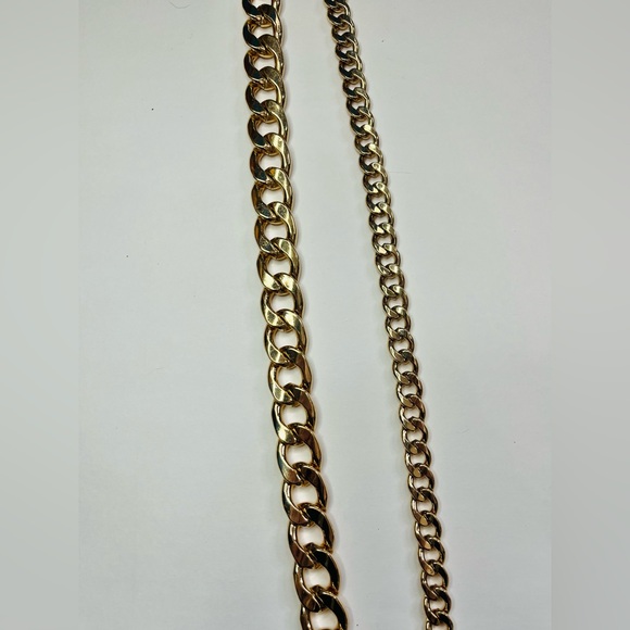 Vince Camuto M/L Embellished Bold Curb Link Chain Belt - Gold - Picture 8 of 9